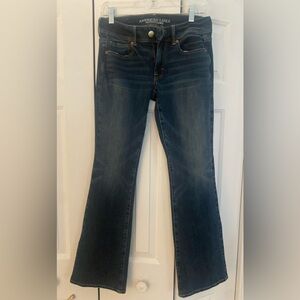 Size 6 American Eagle Dark Wash Kick Boot Jeans